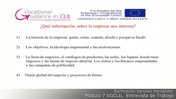 Vocational Guidance in CLIL