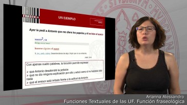 Funciones textuales de las UF. 2. Función fraseológica