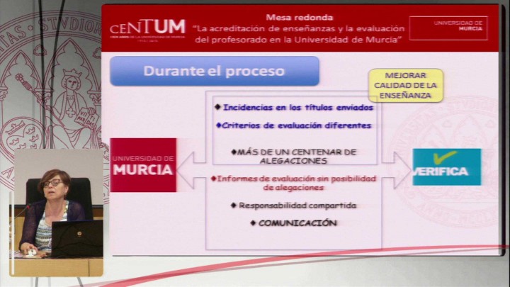 La acreditación de enseñanzas y evaluación del profesorado en la Universidad de Murcia