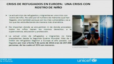 Fuensanta Vivancos Serrano, UNICEF “Niñas refugiadas, niñas migrantes. Las niñas y las niños prime