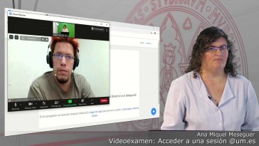 Acceder a una sesión programada de Videoexamen autenticados con @um.es y grabación automática