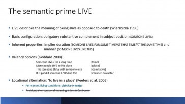 Identifying Old English Semantic Primes: the case of LIVE