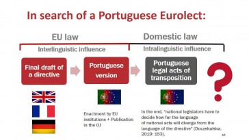 The Portuguese Eurolect: compiling a comparable corpus on environmental law