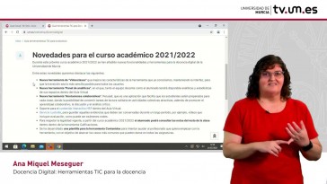 Presentación herramientas TIC para la docencia. Novedades para el Curso Académico 2021/2022