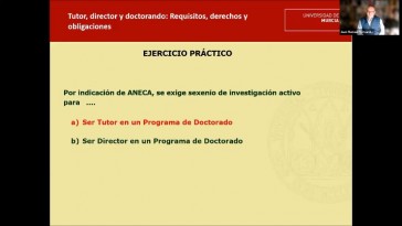 Seminario web "Tutorización y dirección de tesis doctorales en la Universidad de Murcia"
