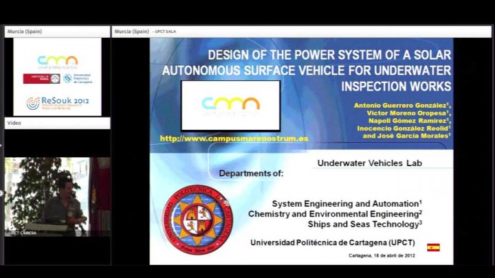 Design of the power system of a solar autonomous surface vehicle for underwater inspection works